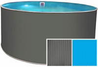 Сборный бассейн ЛАГУНА вкапываемый ТМ597 круглый 400х150 см (платина)